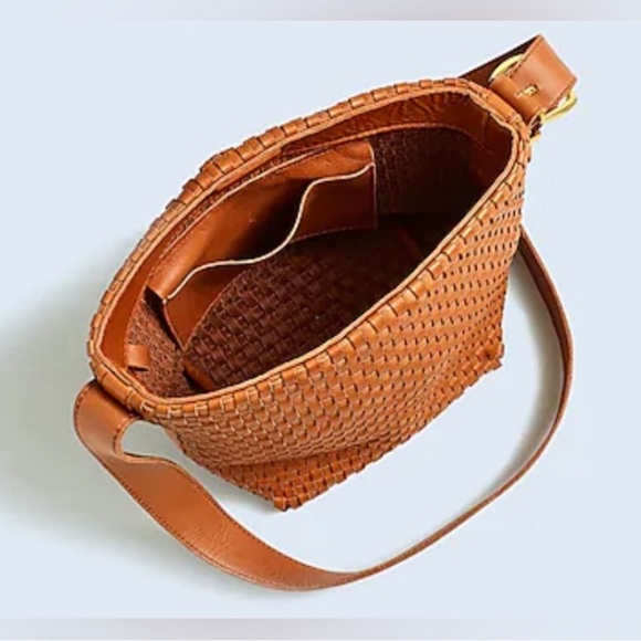 Madewell Brown Mini Bucket Tote with Textured Design - Picture 3 of 8